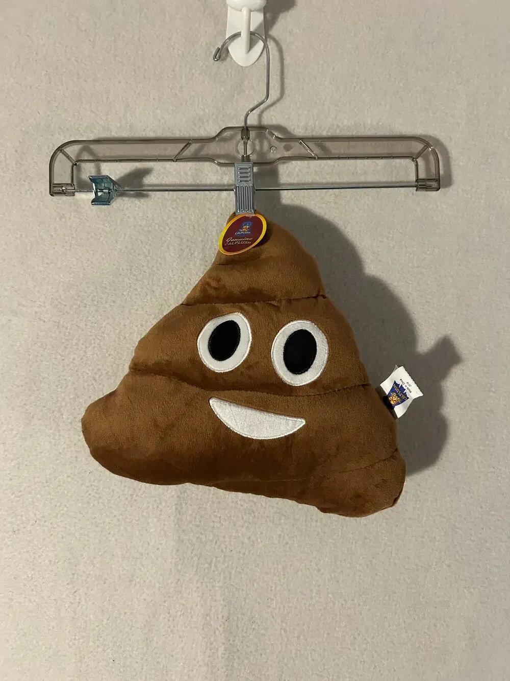 Calplush Poop Emoji Plush Brown Smiley Face Stuffed Toy Kawaii Decor